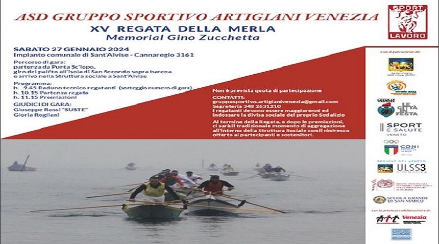 Clicca per accedere all'articolo XV REGATA DELLA MERLA Memorial Gino Zucchetta - RINVIATA A DATA DA DESTINARSI